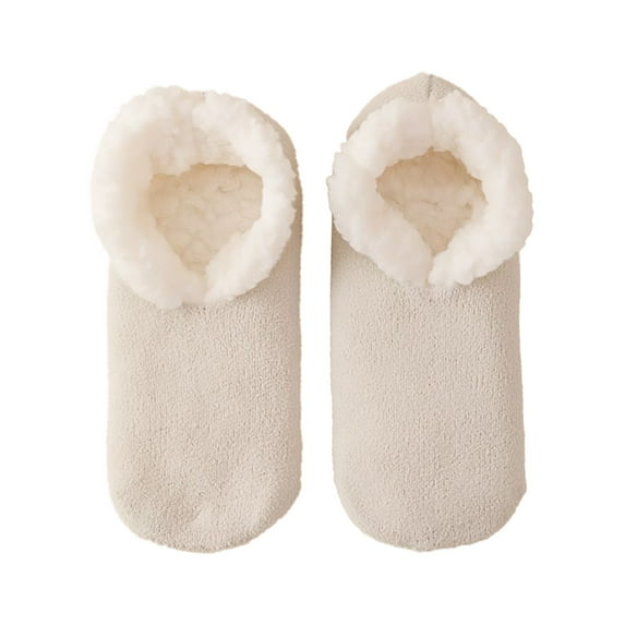 Outfmvch Womens Socks Thigh High Socks Women'S Winter Super Thick Couple'S Home Short Shoes And Socks Lamb'S Wool Warm Plush Floor Socks Christmas Socks Women Dark Gray One Size