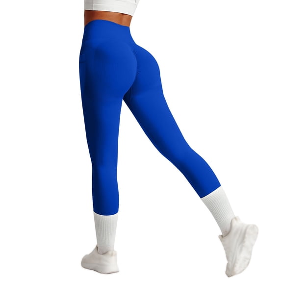 Outfmvch Workout Leggings Sets for Women 3d Compression Yoga Pants Yoga Pants Women Leggings with Pockets for Women Ribbed Seamless Workout Exercise Push Up Yoga A2 Blue S-L