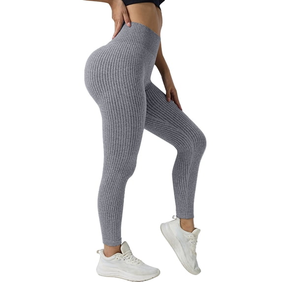 Outfmvch Workout Leggings Sets for Women Resistance Band Leggings Push Up Yoga Sport Pants Push-up Sculpting Yoga Fitness Pants Cellulite Leggings for Women A2 Gray XS-2XL