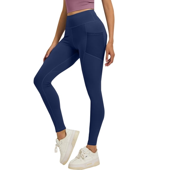 Outfmvch Yoga Leggings for Women Womens 3d Compression Leggings Cellulite Leggings for Women High Waisted Seamless Leggings for Women Silm Fit Yoga Pants A1 Dark Blue S-3XL