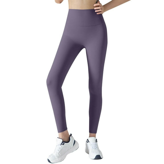 Outfmvch Yoga Pants Butt Lifting Leggings for Women Workout Leggings for Women Fleece Tights Pantyhose for Women Womens Fleece Pants Baggy Pants Purple 2 L
