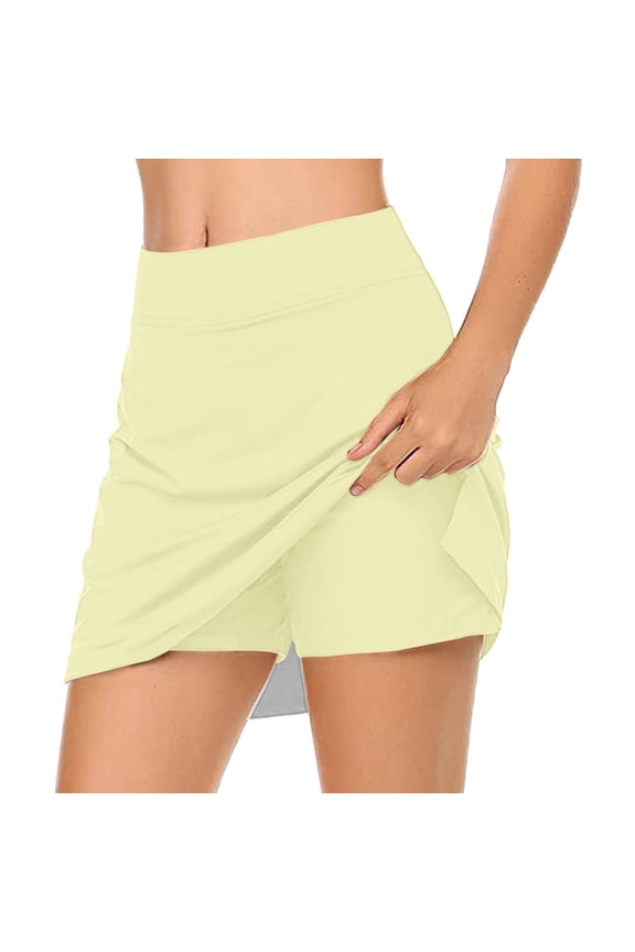 Yoga Pants Sweatpants Womens Casual Solid Tennis Skirt Yoga Sport Active Skirt Shorts Skirt Womens Sweatpants Beige Xl