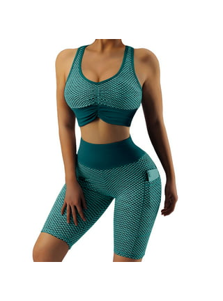 Gym Sets Womens Outfits 2022 Sports Bra Shorts Set Workout Clothes For  Women Sportwear Patchwork Sport Outfit For Woman Green Xl - Yoga Sets -  AliExpress