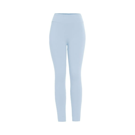 Outfmvch Yoga Pants Women Yoga Pants Polyester Relaxed Pull-On Styling Straight-Leg Lightweight Two Pockets Long Yoga Pants With Pockets Light Blue M