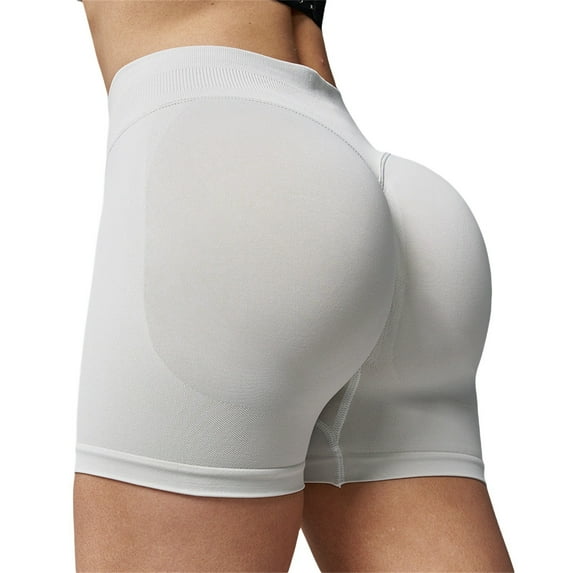 Outfmvch biker shorts women tummy control shorts compression shorts for women yoga shorts workout shorts women White XS