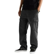 Outfmvch cargo pants for men Corduroy Multi Pocket Straight High Street Loose Overalls pants for men cargo pants