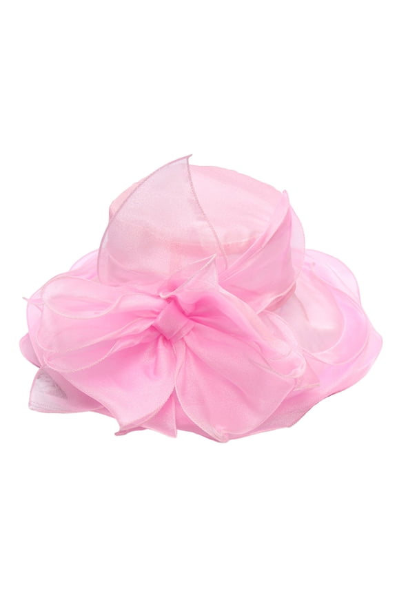 derby hats for women 2026 spring hat easter bonnets for women organza hat 1930s hats for women Tea Party Wedding Hat garden party hat high tea hat Z4 Pink M