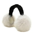 thumbnail image 1 of Outfmvch ear muffs for winter women Winter Ear muffs Faux Fur Warm Earmuffs Cute Foldable Outdoor Ear Warmers For Women fuzzy earmuffs Black One Size, 1 of 2