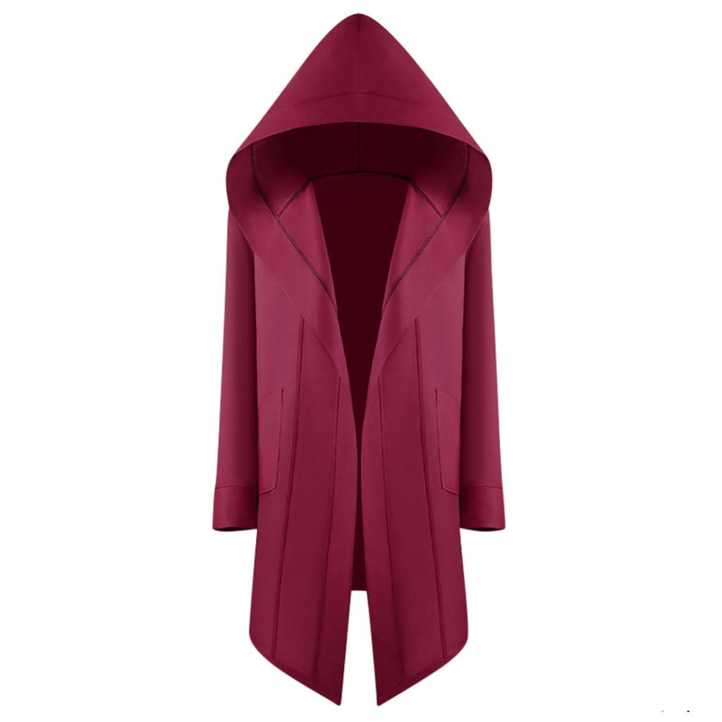 Men's Long Cloak Cape Coat Loose Hoodie Jackets PunK Trench Men's Long Cloak Cape Coat Loose Hoodie Jackets PunK Trench