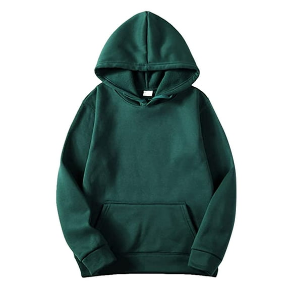 Outfmvch hoodies for women Leisure Hooded Sweater Solid Color Sweater womens tops Green