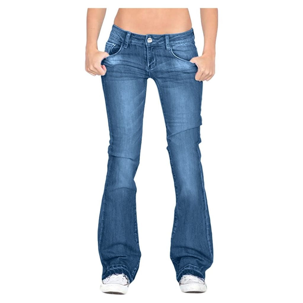 LighterGlide Women's Flare Jeans - High Waist Bell Bottom Stretch Wide Leg Pants