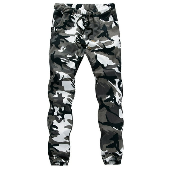 Outfmvch joggers for men M-5XL Fashion Sports Camouflage Elastic Belt Pencil pants for men cargo pants