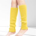 thumbnail image 1 of Outfmvch leg warmers Leg Warmers for Women 80s 90s Outfit Fashion Ribbed Leg Socks Fashion Y2k Accessories Sports Yoga knee high leg warmers Light Yellow One Size, 1 of 4