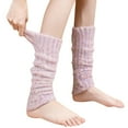 thumbnail image 1 of Outfmvch leg warmers Winter Fleece Lined Leg Warmers for Women Knit Long Leg Warmers Warm Fleece Lined Boot Socks for Skating Daily Wear knee high leg warmers Pink A, 1 of 5