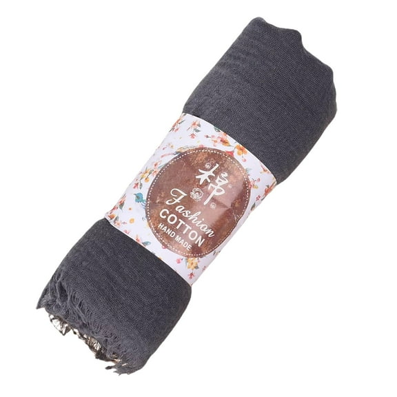 Outfmvch scarf for women scarves for women lightweight rave scarf summer shawl sheer shawl Large Size Breathable Cotton Scarf Headkerchief For Women Muslim Head Neck Headwear Wrap Shawl Gray One Size