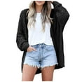 thumbnail image 1 of Outfmvch sweaters for women Open Front Crochet Knit Cardigan Sweater Loose Outwear womens tops womens sweaters Black, 1 of 9