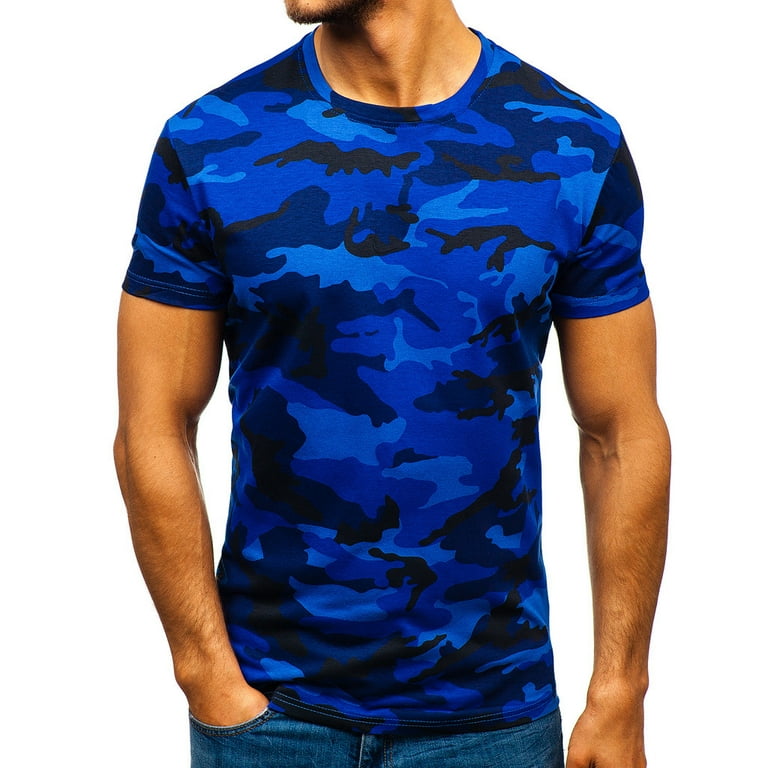 mens blue camo t shirt