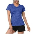 thumbnail image 1 of Outfmvch t shirts for women Short Sleeve Moisture Wicking Shirts Sport Activewear womens tops Navy, 1 of 9