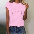 thumbnail image 1 of Outfmvch t shirts for women Summer Ladies Casual And Comfortable With Short Sleeves womens tops shirts for women Pink S, 1 of 6