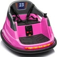 thumbnail image 1 of Outfunny 12V Bumper Car for Kids, Ride on Toys Bumper Car for Toddlers with Remote & Music - Pink, 1 of 10