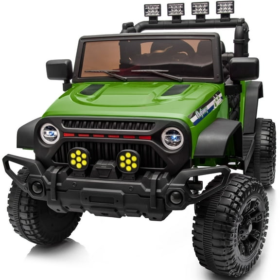 Outfunny 24V Kids Ride on Toy, Ride on Truck Electric Car for Kids with Remote Control, Bluetooth, Army Green