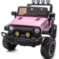 thumbnail image 1 of Outfunny 24V Kids Ride on Toy, Ride on Truck Electric Car for Kids with Remote Control, Bluetooth, Light Pink, 1 of 9