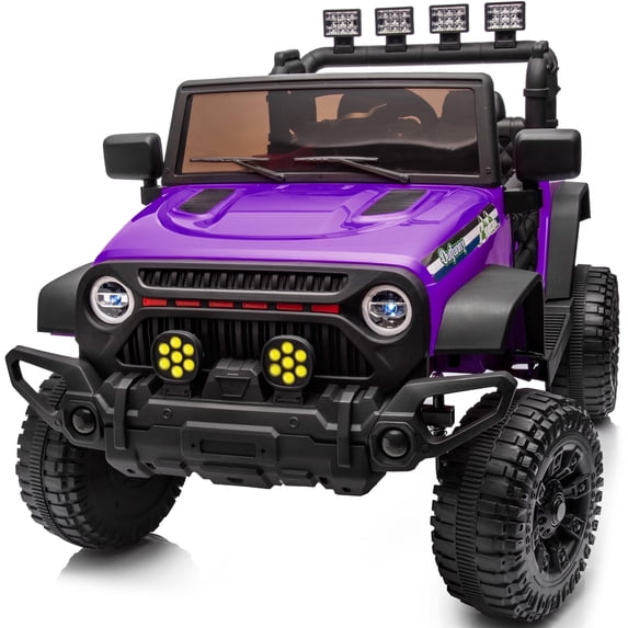 Outfunny 24V Kids Ride on Toy, Ride on Truck Electric Car for Kids with Remote Control, Bluetooth, Purple