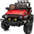thumbnail image 1 of Outfunny 24V Kids Ride on Toy, Ride on Truck Electric Car for Kids with Remote Control, Bluetooth, Red, 1 of 9