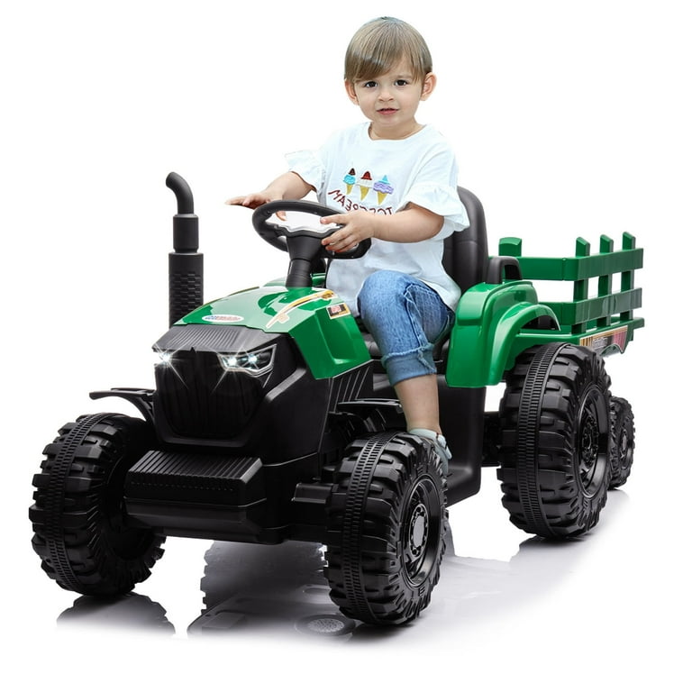 Outfunny 24V Electric Battery Rideable Motorized Tractor Toy with