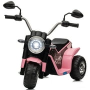 Outfunny 3 Wheel Kids Motorcycle, 6V Ride on Toys for Toddlers 1-3 Years Old with Music, Horn - Pink