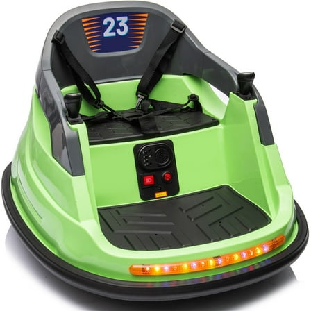 Outfunny 6V Bumper Car for Kids, Ride on Toys Bumper Car for Toddlers with Remote & Music - Green
