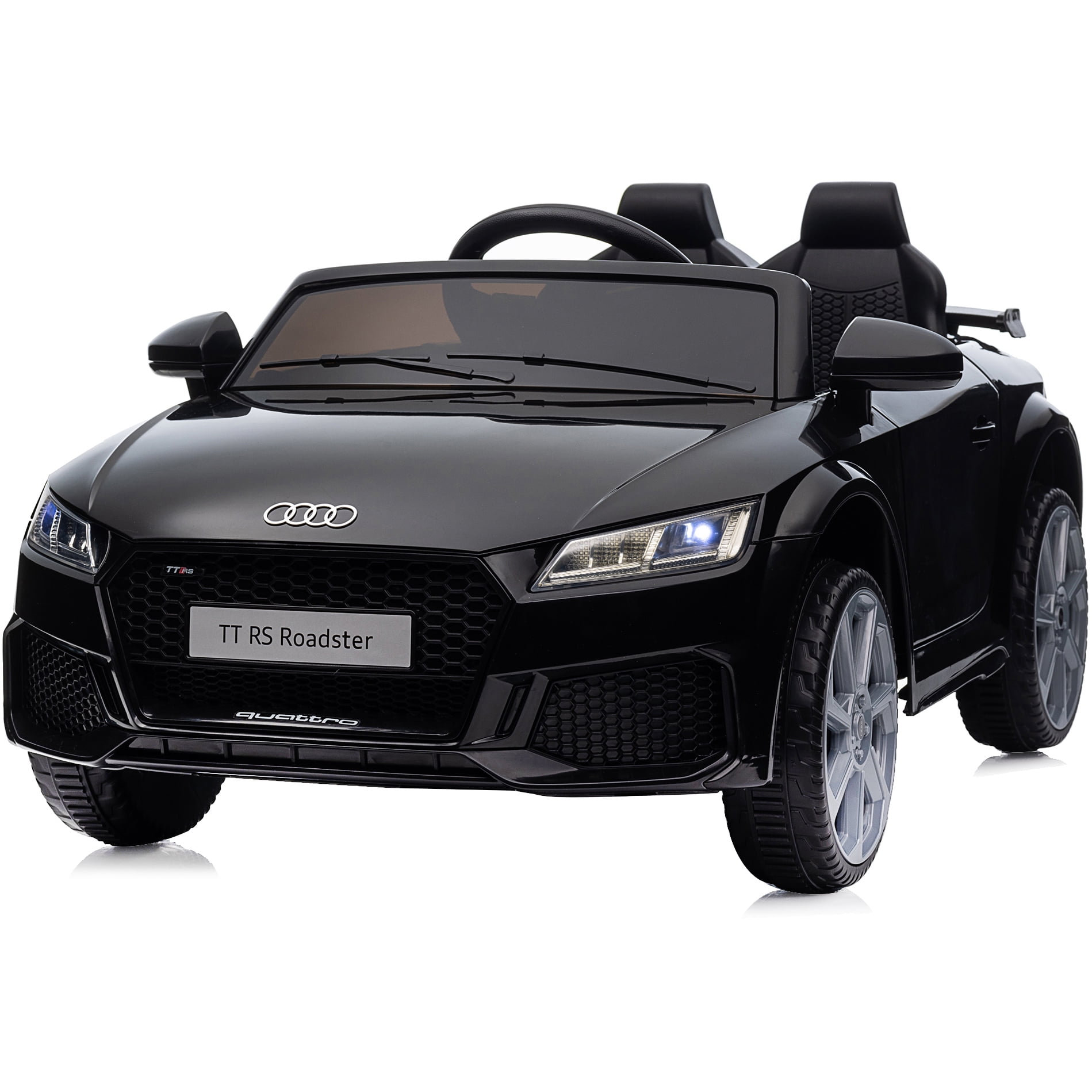 Black 6V Audi TT RS Electric Ride-On Car with Remote
