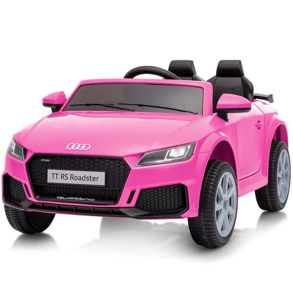 Licensed Audi 6V Electric Car for Kids, , Toddler Ride on Toy Car with Remote & Bluetooth,Hot Pink