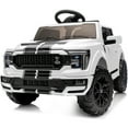 thumbnail image 1 of Outfunny Kids Ride on Car, Licensed Ford-Shelby F-150 12V Ride on Toy Truck for Toddlers with Remote, Trunk - White, 1 of 9