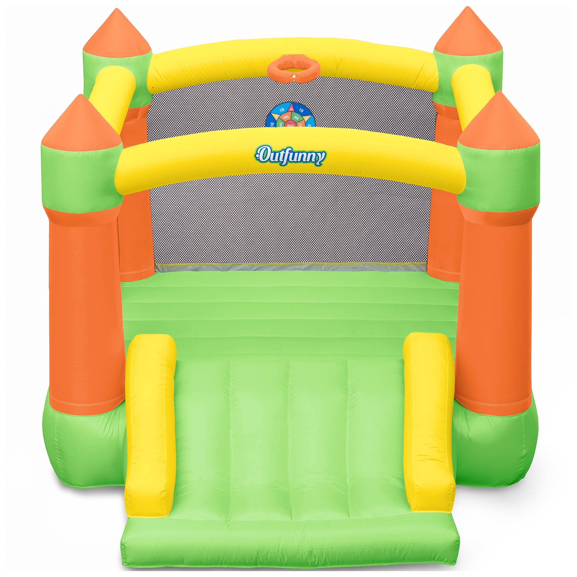 Outfunny Inflatable Bounce House, Outdoor Blow up Bouncy Castle with ...
