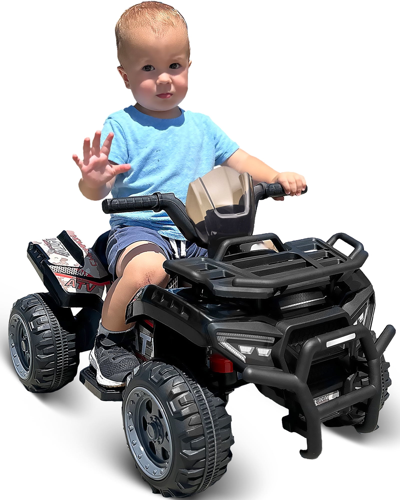 Outfunny Rechargeable Baby Quad, 6V Battery Powered Kids ATV 4 Wheeler