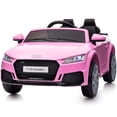 thumbnail image 1 of Outfunny Kids Ride On Car, Licensed Audi TT 12V Electric Car Toy with Remote, LED Light - Pink, 1 of 2