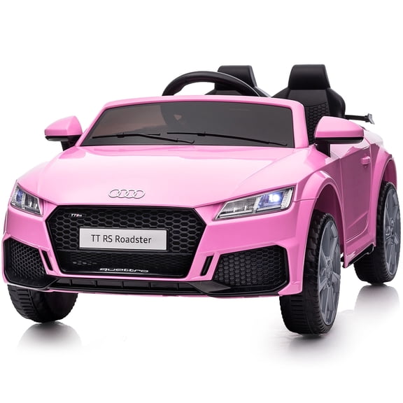 Outfunny Kids Ride On Car, Licensed Audi TT 12V Electric Car Toy with Remote, LED Light - Pink