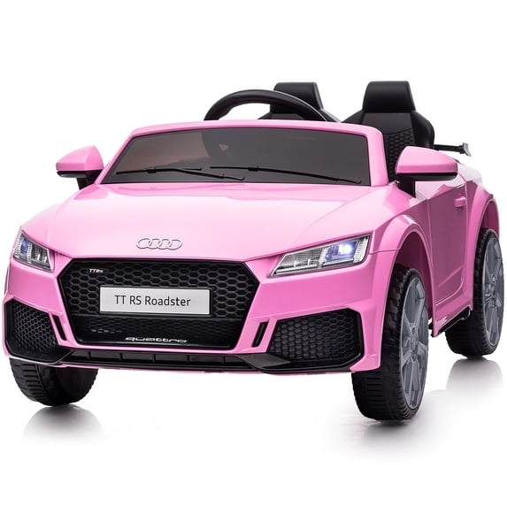 Outfunny Kids Ride On Car, Licensed Audi TT 12V Electric Car Toy with Remote, LED Light - Pink