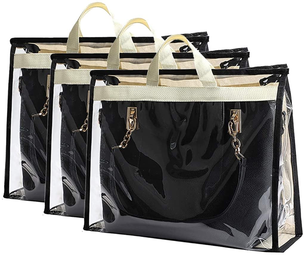 PATIKIL Clear Handbag Storage Organizer - XXL Dust Bag With Zipper, 16.5" X 8.7" X 14.2", PVC Transparent Purse Protector