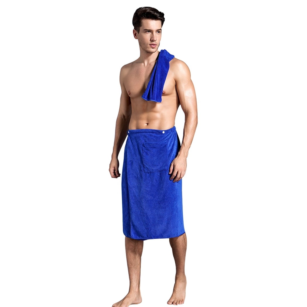 Outgeek Bath Wraps Mens Bath Wraps Towel Snap Closure Elastic Shower Wrap Spa Swimming Wrap with Towel for Home Travel Walmart