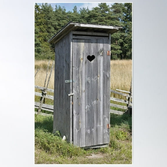 Outhouse Poster Wall Art, Modern Wall Decor For Living Room Bedroom, 12x18 UNFRAMED