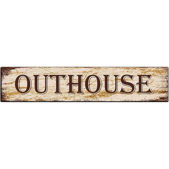 Outhouse Vintage Retro Tin Signs Tinplate Sign for Kitchen Home Garden Wall Bar Cafe Decor 16x4 Inch