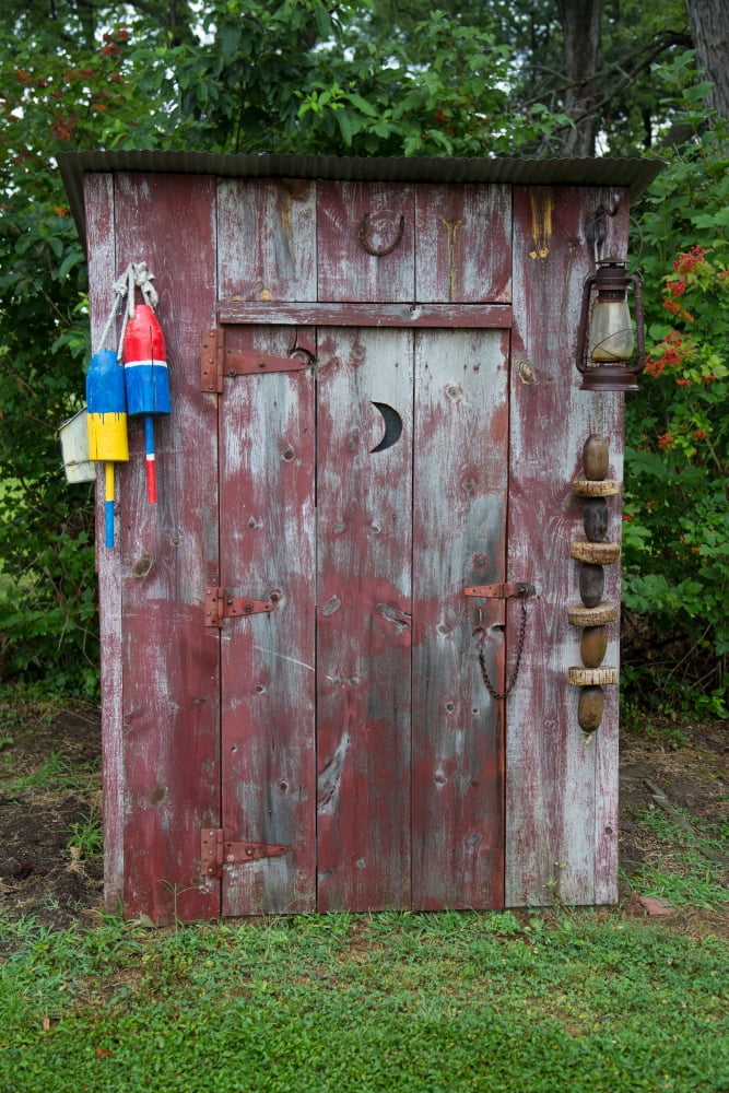 Outhouse shed in a garden Marion County Illinois USA Canvas Art - Panoramic Images (18 x 24)