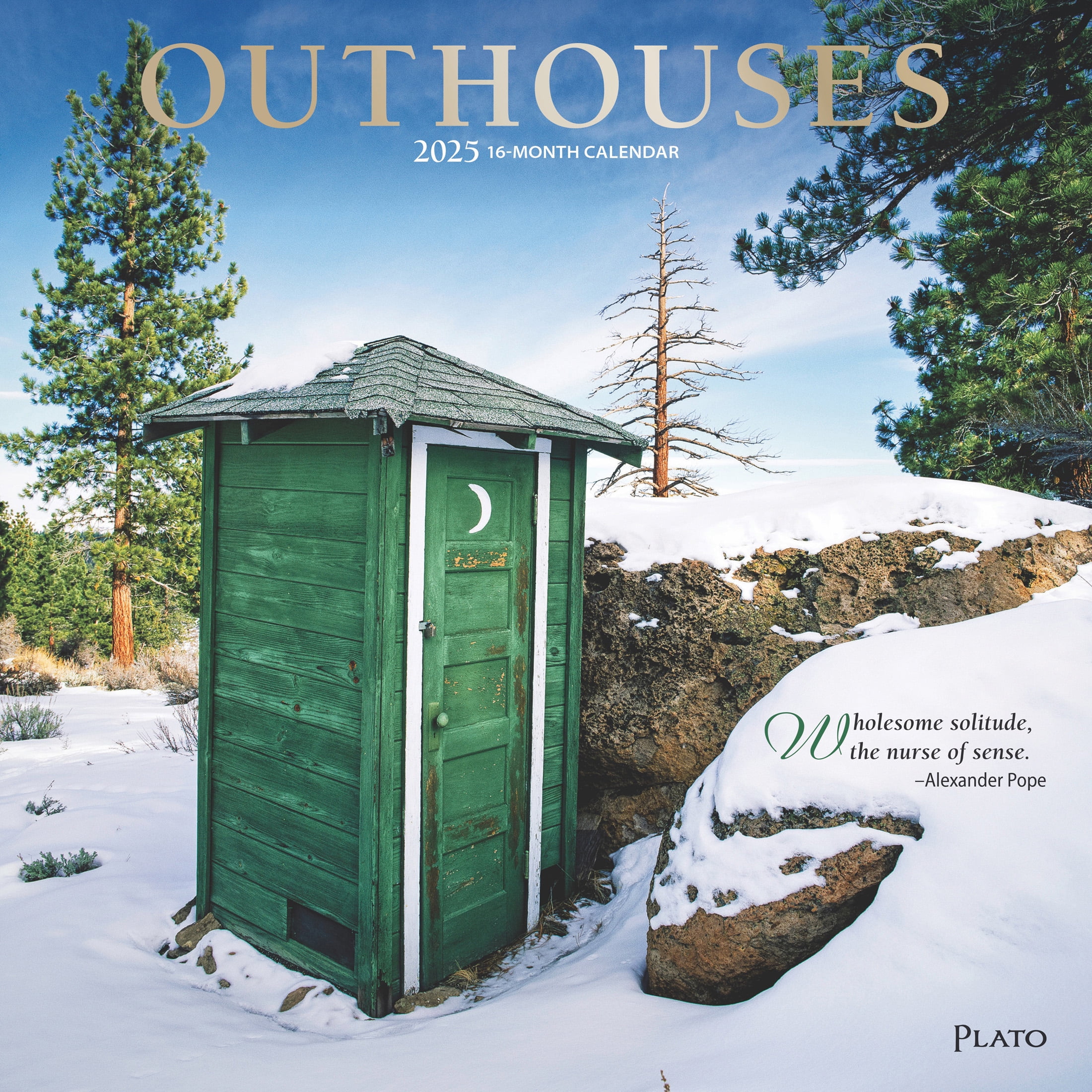 Outhouses 2025 12x24" (Hanging) Wall Calendar Plato