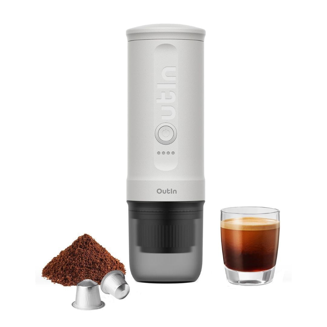 OutIn Nano Portable Electric Espresso Machine (Pearl White), OTEM