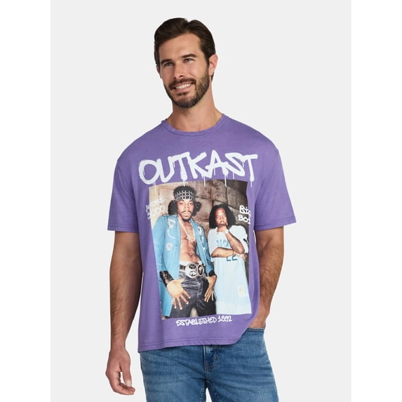 Outkast Men's and Big Men's Boxy Fit Graphic Tee with Short Sleeves, Sizes XS-5XL