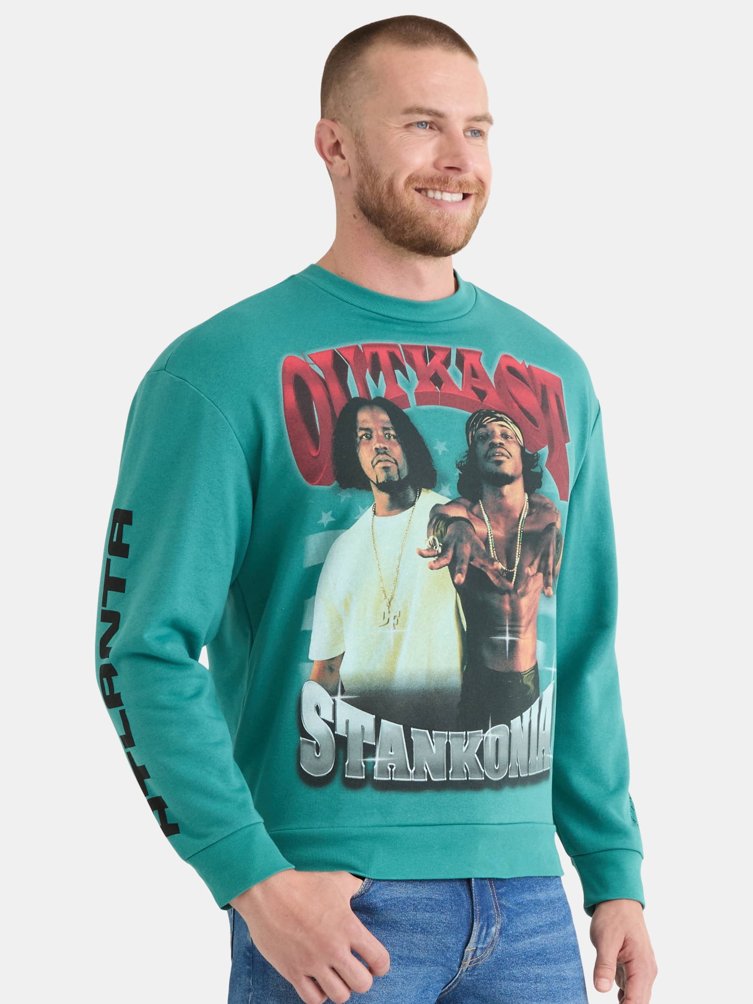 OutKast Men's and Big Men’s Graphic Fleece Sweatshirt with Long Sleeves, Sizes XS-3XL