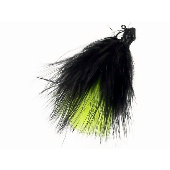 Outkast Tackle Feider Fly Jig Black/Chartreuse 1/8 oz