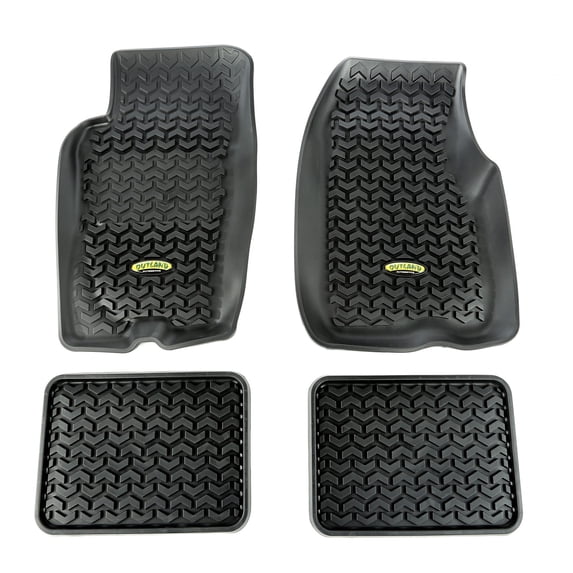 Outland Automotive 391298721 Black Floor Liners for 93-98 Jeep Grand Cherokee ZJ